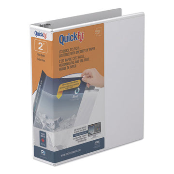 Stride Quickfit D-ring View Binder, 3 Rings, 2" Capacity, 11 X 8.5, White freeshipping - TVN Wholesale